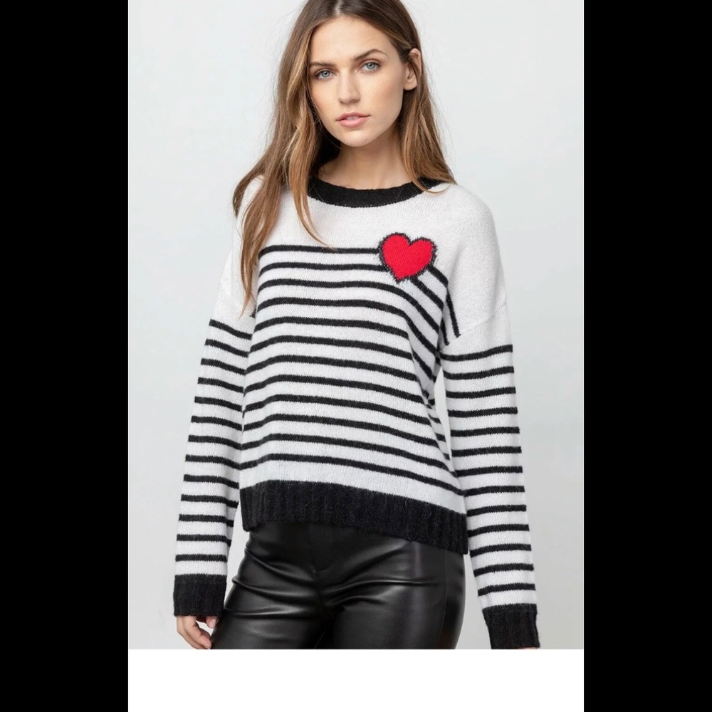 COPY - Rails Perci Breton Heart Stripe Sweater Si…